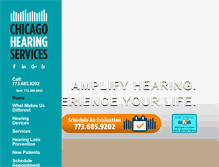 Tablet Screenshot of chicagohearingservices.net